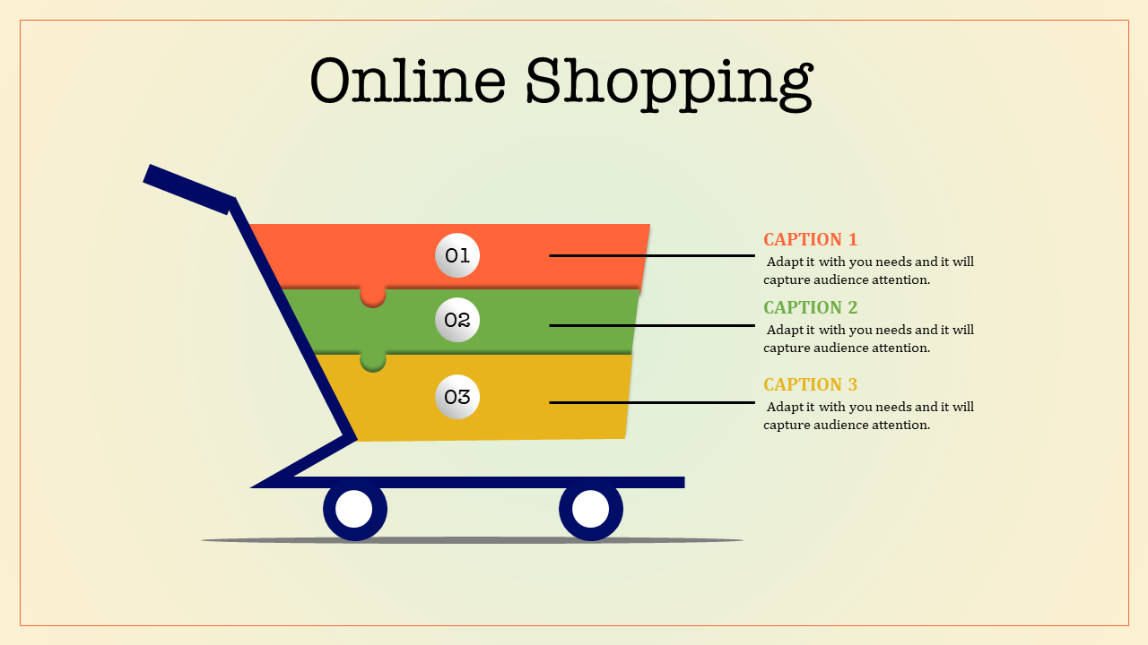 Stunning Online Shopping PPT Template Presentation